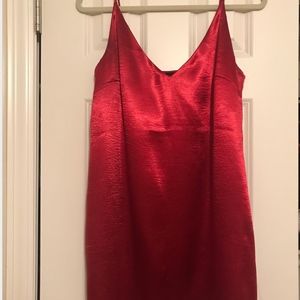 MINKPINK red satin mini dress